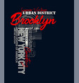 athletic brooklyn typography design vector image