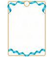 Frame and border kazakhstan colors flag Royalty Free Vector