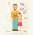 happy fathers day greeting card vector image vector image