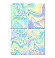 hologram gradient set of four backgrounds vector image vector image