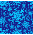 winter blue seamless pattern with snowflakes vector image