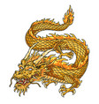 Golden figure of snake chinese horoscope symbol Vector Image