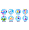 creative thinking compositions set vector image vector image