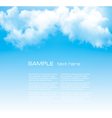background with a cloudy blue sky vector image vector image