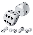 dice rolls vector image vector image