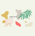 modern collage geometric shapes and tropical vector image vector image
