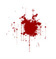 red ink splatter background isolated on white vector image vector image