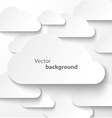paper clouds banner with drop shadows vector image vector image
