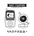 stock of baby monitor and icons vector image