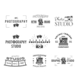 vintage photography badges labels monochrome vector image