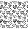 black and white seamless pattern with outline vector image