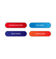 button icons set for web site or app vector image