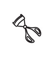 eyelash curler sketch icon vector image