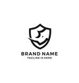 rhino shield security logo template icon vector image