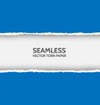 seamless torn paper on white background vector image