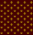 seamless pattern with king crowns and royal vector image vector image