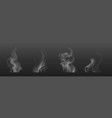 tea smoke coffee cup food steam or vapor clouds vector image