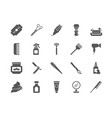 barbershop shaving accessories barber silhouette vector image