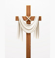 christian cross congratulations on palm sunday vector image