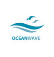 ocean wave logo vector image
