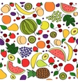 seamless doodle cartoon pattern of summer vector image
