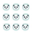 set different emotions panda vector image vector image