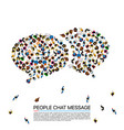 large group of people in the shape of chat bubbles vector image