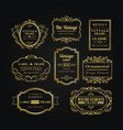 logo frame vintage business tag label banner vector image