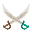 pirate swords image for travel vector image