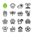 spring icon set vector image vector image