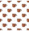 watercolor hand draw vintage textured coffee cup vector image vector image