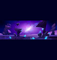 background with alien planet and blast in sky vector image