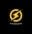 electric power logo design element vector image vector image