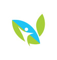 leaf logo design template isolated vector image