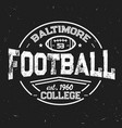 american football retro icon of students league vector image