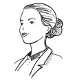 hand drawn female avatar woman profile picture vector image