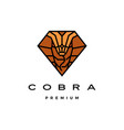 cobra logo icon in diamond shape vector image vector image