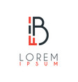 logo between letter i and b or ib vector image