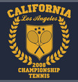 tennis sports apparel with racket and ball los vector image vector image