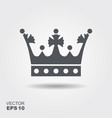 a crown in flat design style vector image vector image
