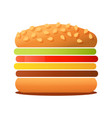 big tasty burger isolated vector image vector image