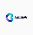 logo letter c gradient colorful style vector image vector image
