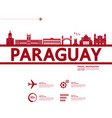paraguay travel destination vector image
