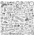 travel doodles sketch icons vector image