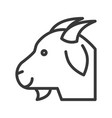 goat head farm animal line style editable stroke vector image