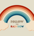 retrowave 80s art retro rainbow vector image vector image