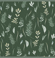 seamless pattern with watercolor leaves vector image vector image