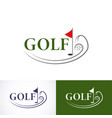 Stick golf logo icon design Royalty Free Vector Image