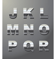 shiny metal letters vector image