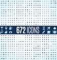 universal icons vector image vector image